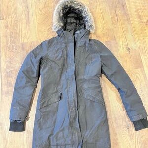 Women's Black Jacket with Fur Trim